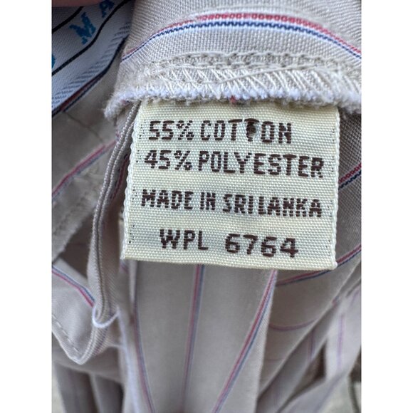 Vintage State O Maine Striped Robe One Size Cotton Blend Beige Red Blue - Picture 7 of 8